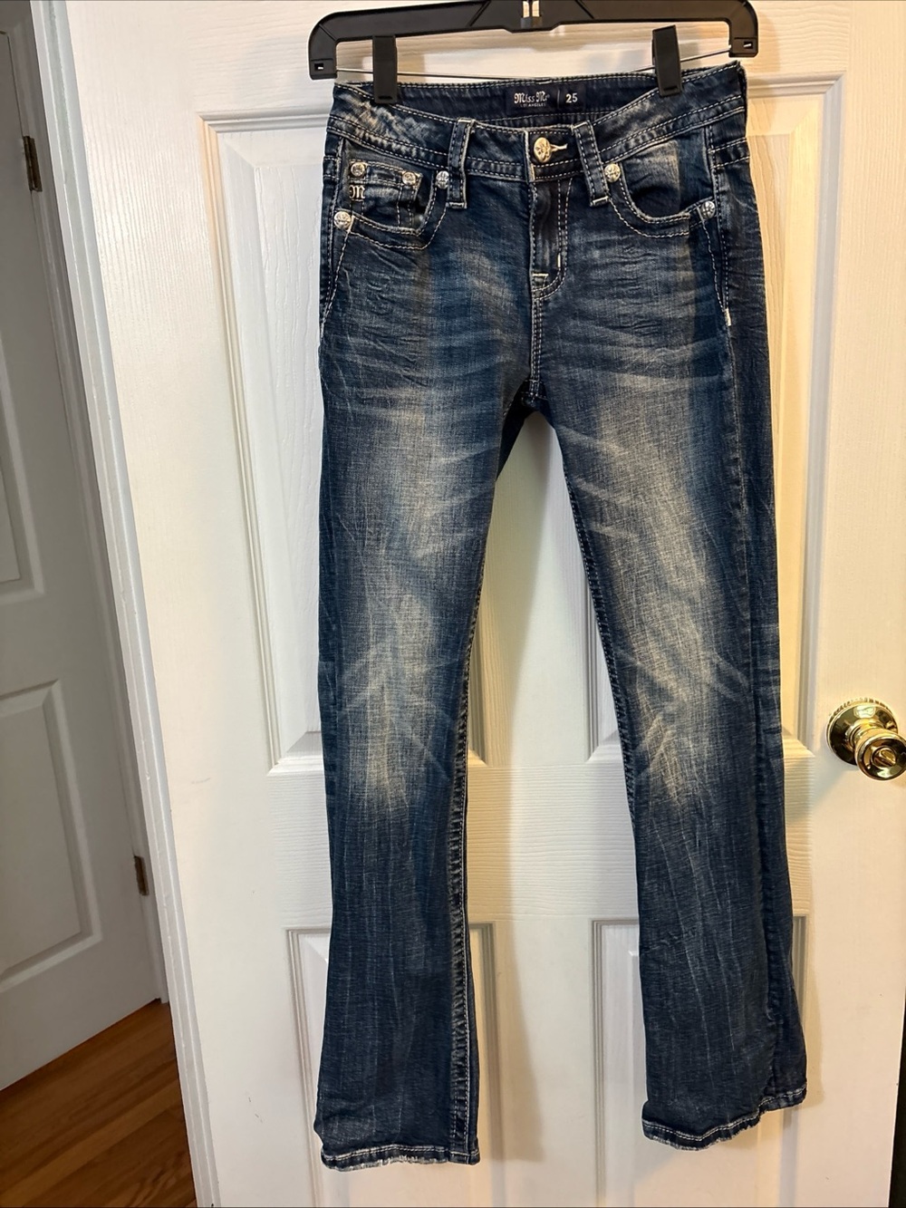 Miss Me Boot Cut Jeans in Faded Blue